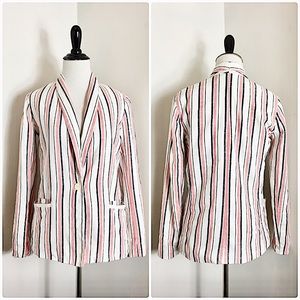 5/$15 Adrienne Vittadini striped linen blazer.
